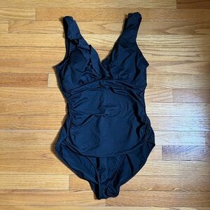 Lauren Ralph Lauren Beach Club Ruffle
One-Piece Swimsuit